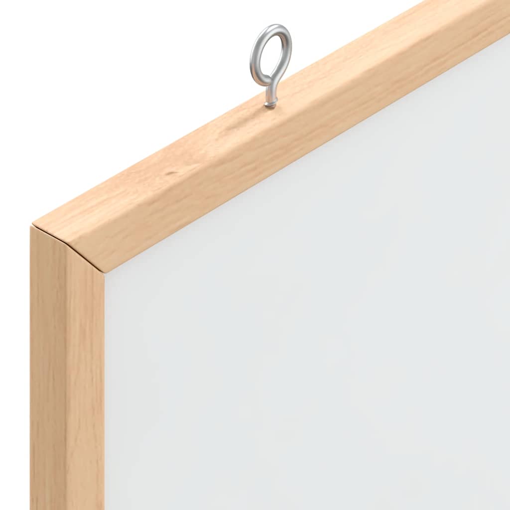 magnetisk whiteboardtavle med ramme i massivt fyrretræ 60x40 cm