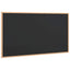 tavle med ramme af massivt fyrretræ sort 100x55 cm