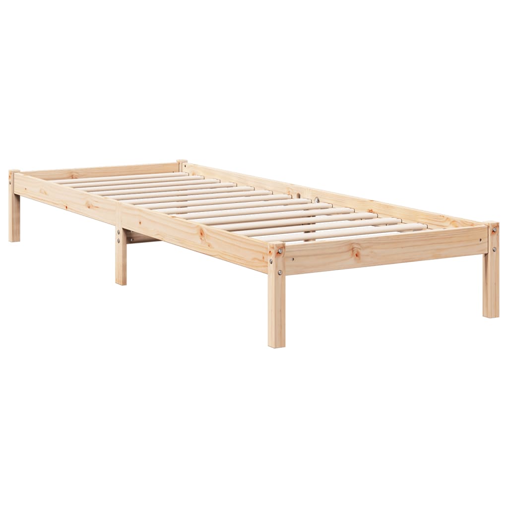 ekstra lang sengeramme uden madras 80x210 cm massivt fyrretræ