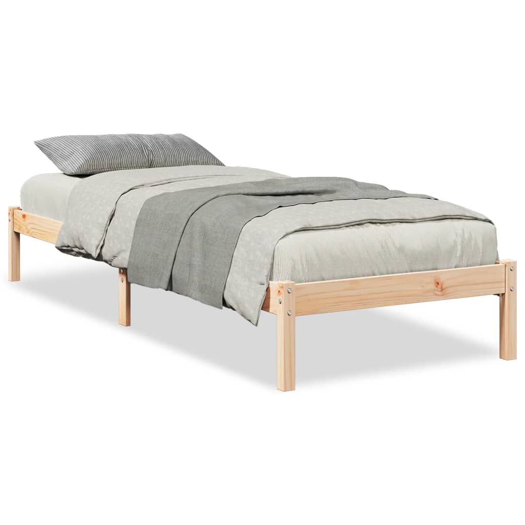 ekstra lang sengeramme uden madras 90x210 cm massivt fyrretræ