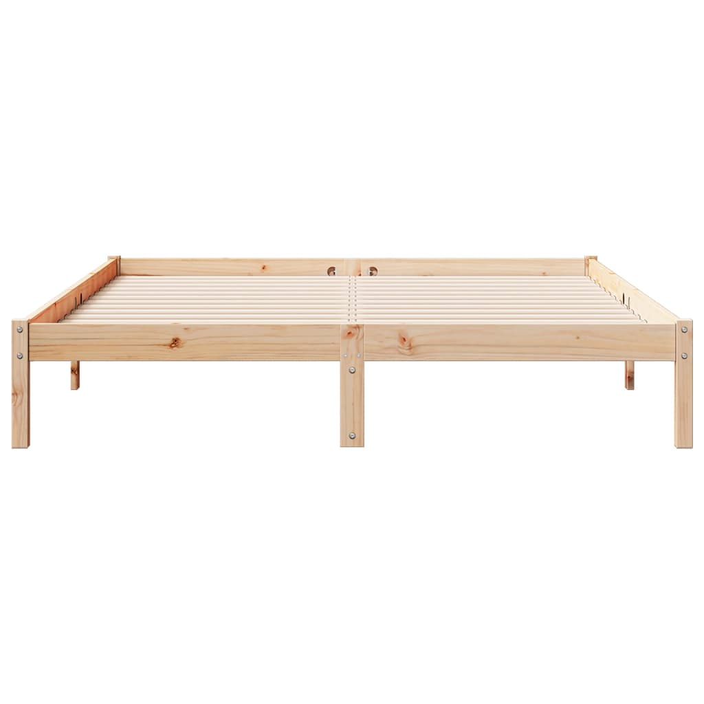 ekstra lang sengeramme uden madras 160x210 cm massivt fyrretræ