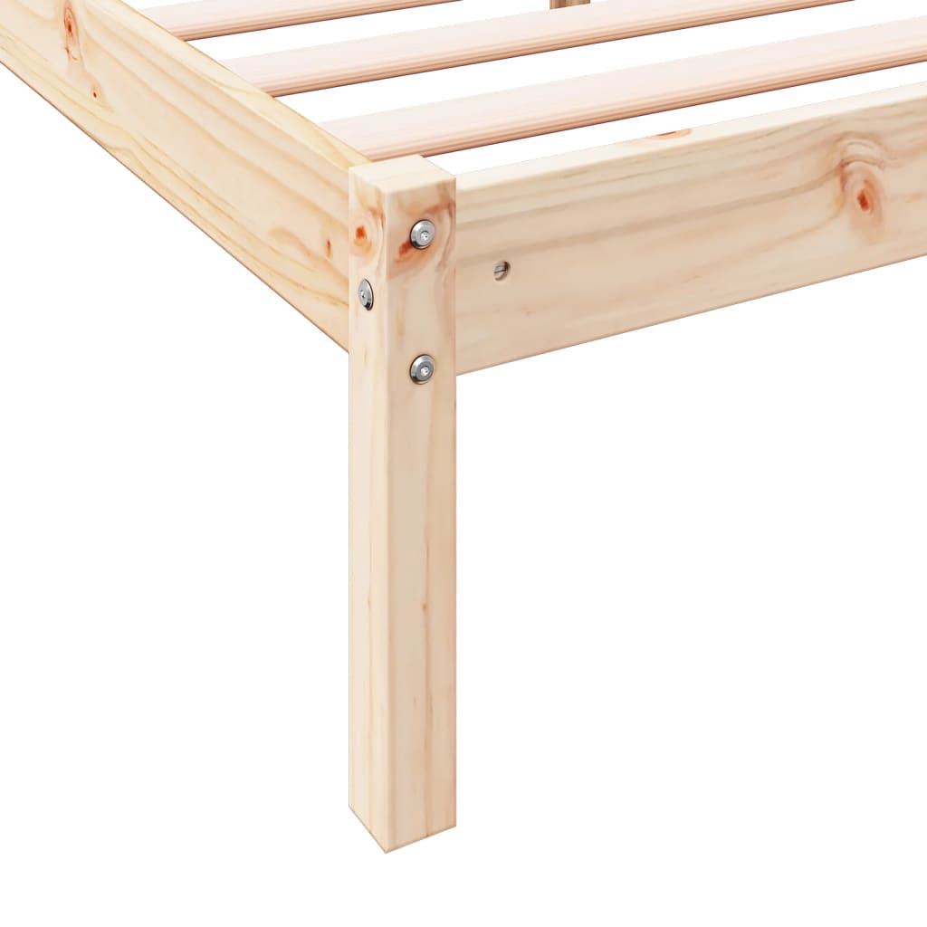 ekstra lang sengeramme uden madras 180x210 cm massivt fyrretræ