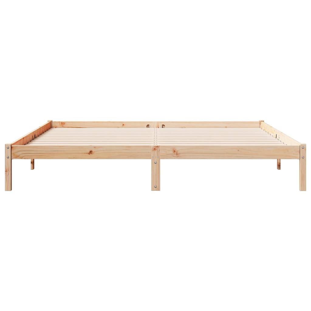 ekstra lang sengeramme uden madras 200x210 cm massivt fyrretræ