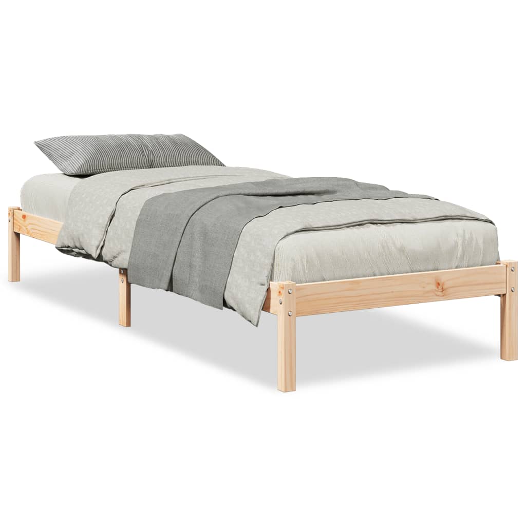 ekstra lang sengeramme uden madras 90x220 cm massivt fyrretræ