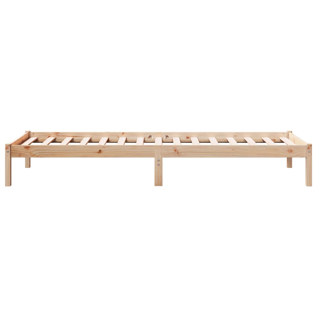 ekstra lang sengeramme uden madras 90x220 cm massivt fyrretræ