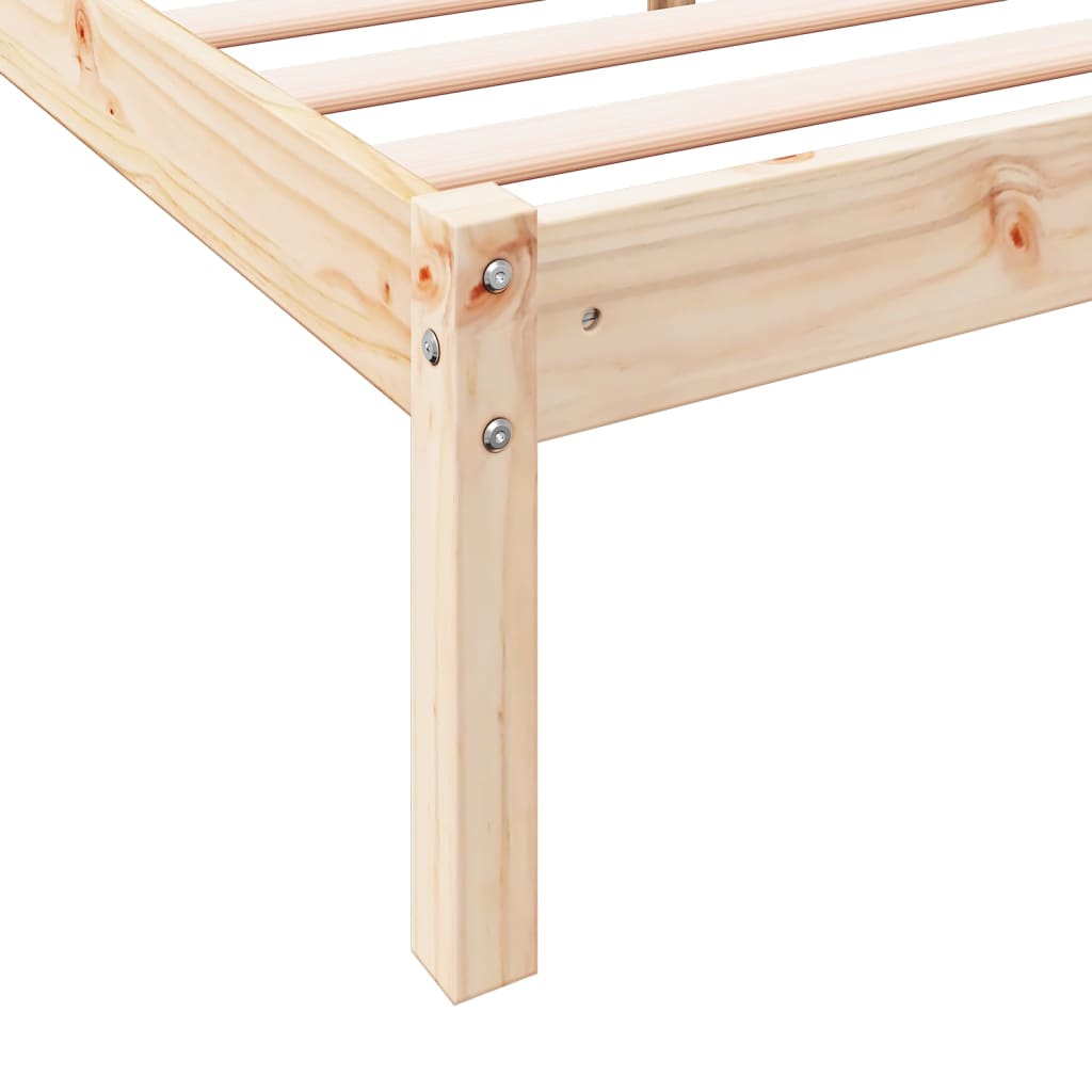 ekstra lang sengeramme uden madras 100x220 cm massivt fyrretræ