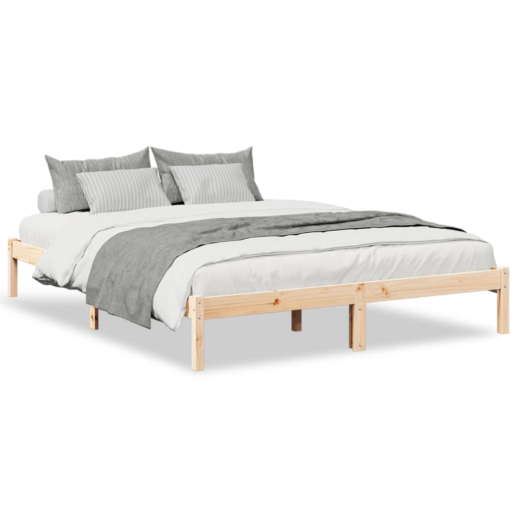ekstra lang sengeramme uden madras 140x220 cm massivt fyrretræ