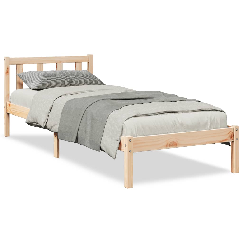 ekstra lang sengeramme uden madras 100x210 cm massivt fyrretræ
