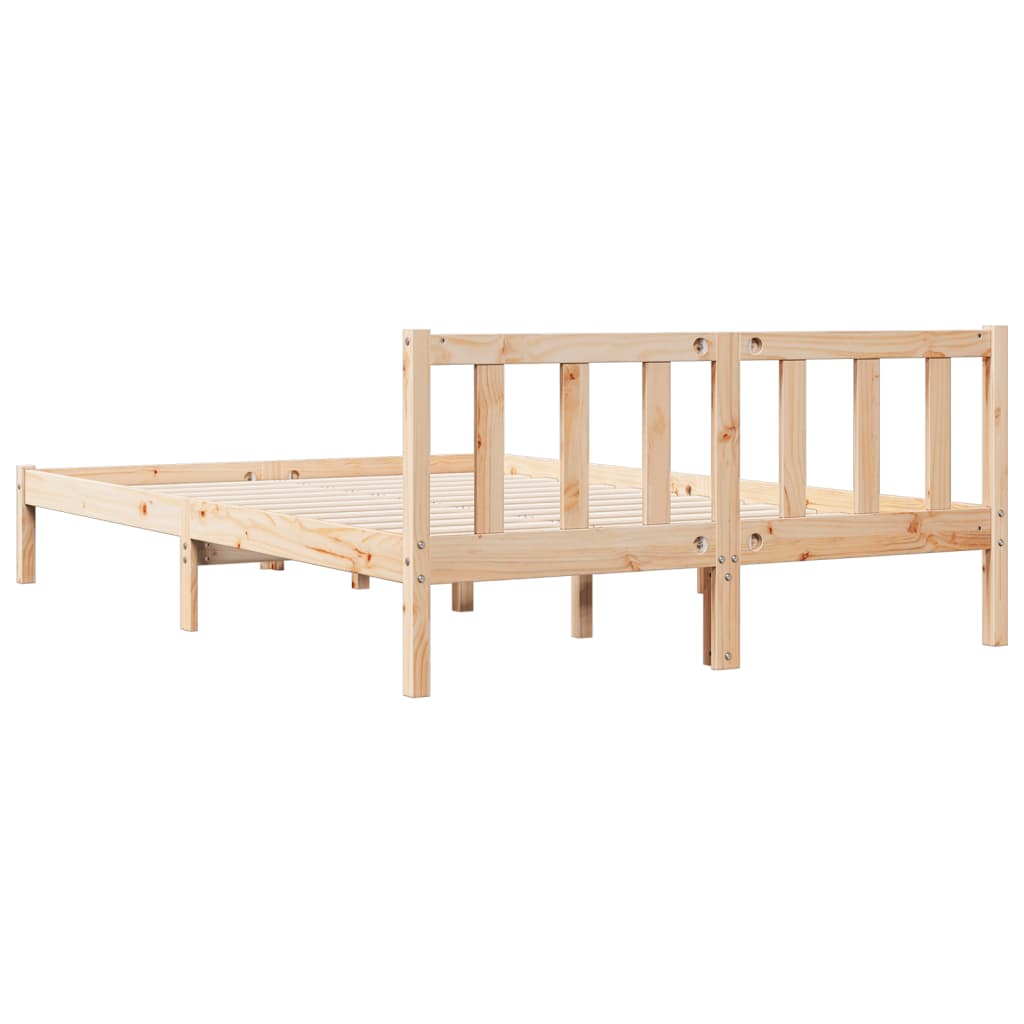 ekstra lang sengeramme uden madras 140x210 cm massivt fyrretræ