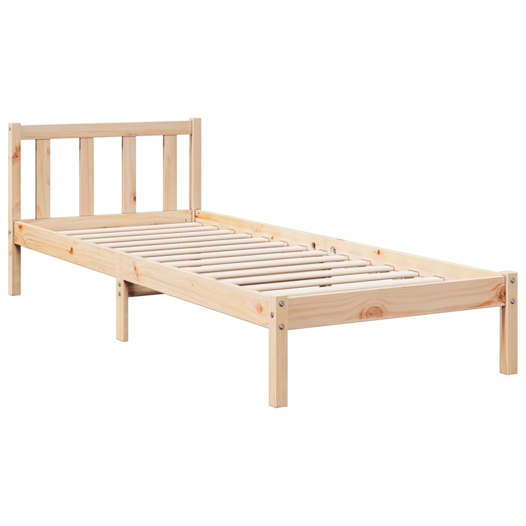 ekstra lang sengeramme uden madras 80x220 cm massivt fyrretræ