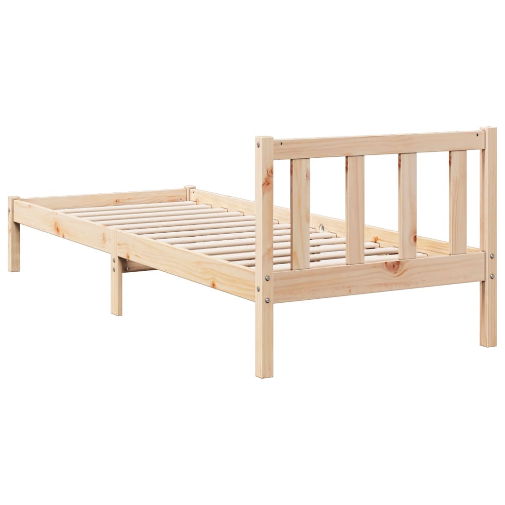 ekstra lang sengeramme uden madras 80x220 cm massivt fyrretræ