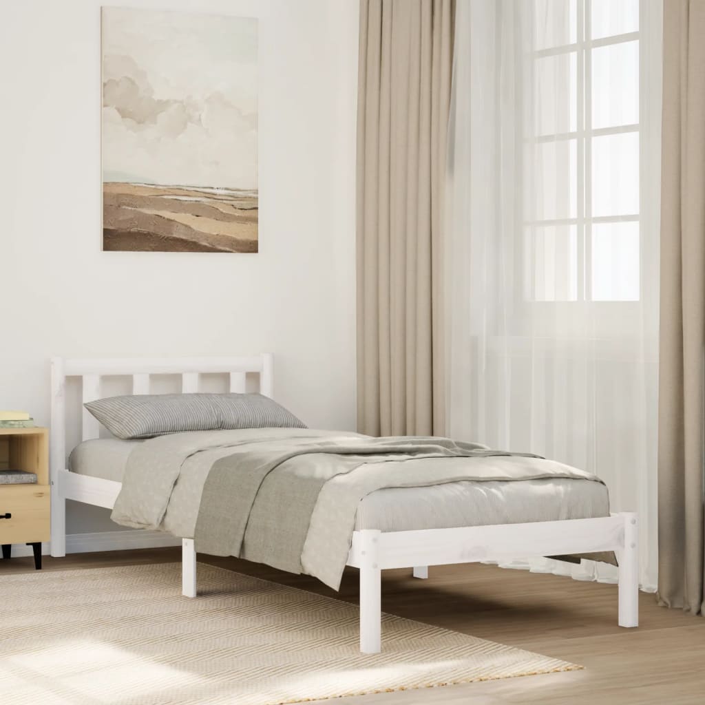 ekstra lang sengeramme uden madras 80x220 cm massivt fyrretræ