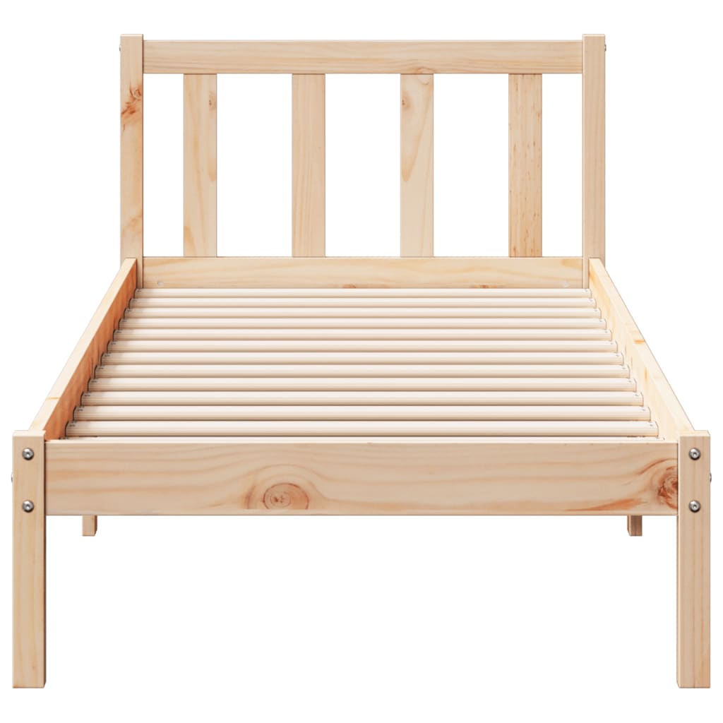 ekstra lang sengeramme uden madras 90x220 cm massivt fyrretræ
