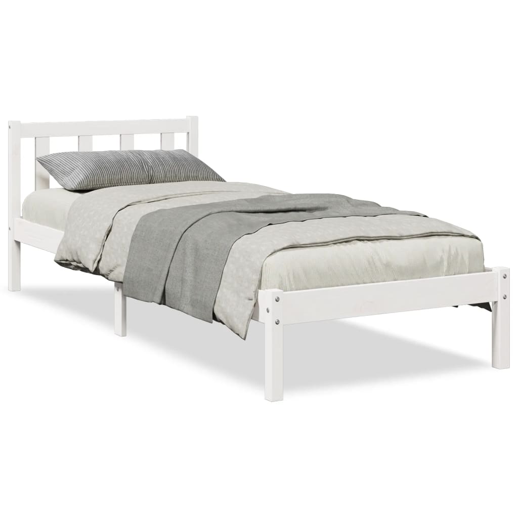 ekstra lang sengeramme uden madras 90x220 cm massivt fyrretræ