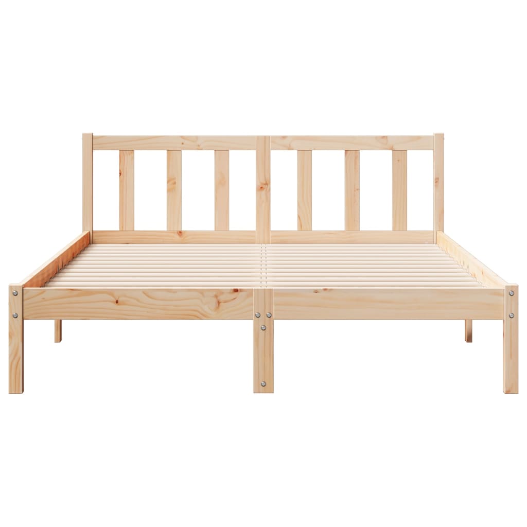 ekstra lang sengeramme uden madras 160x220 cm massivt fyrretræ
