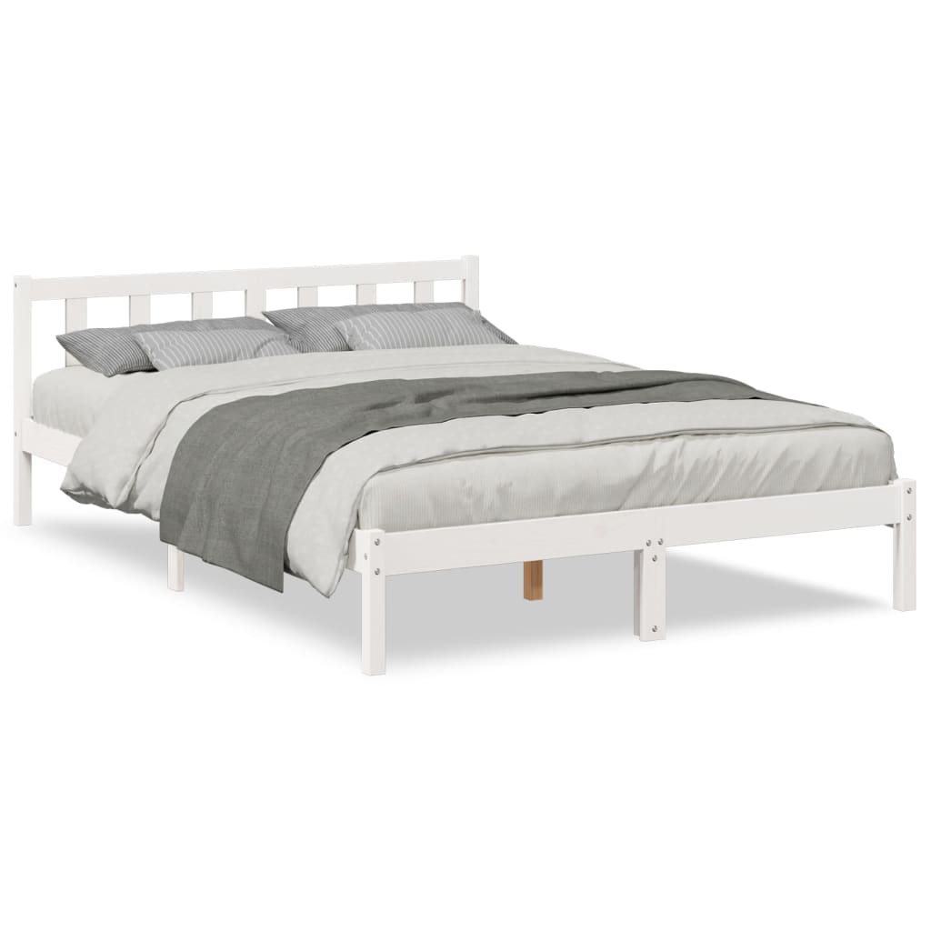 ekstra lang sengeramme uden madras 160x220 cm massivt fyrretræ
