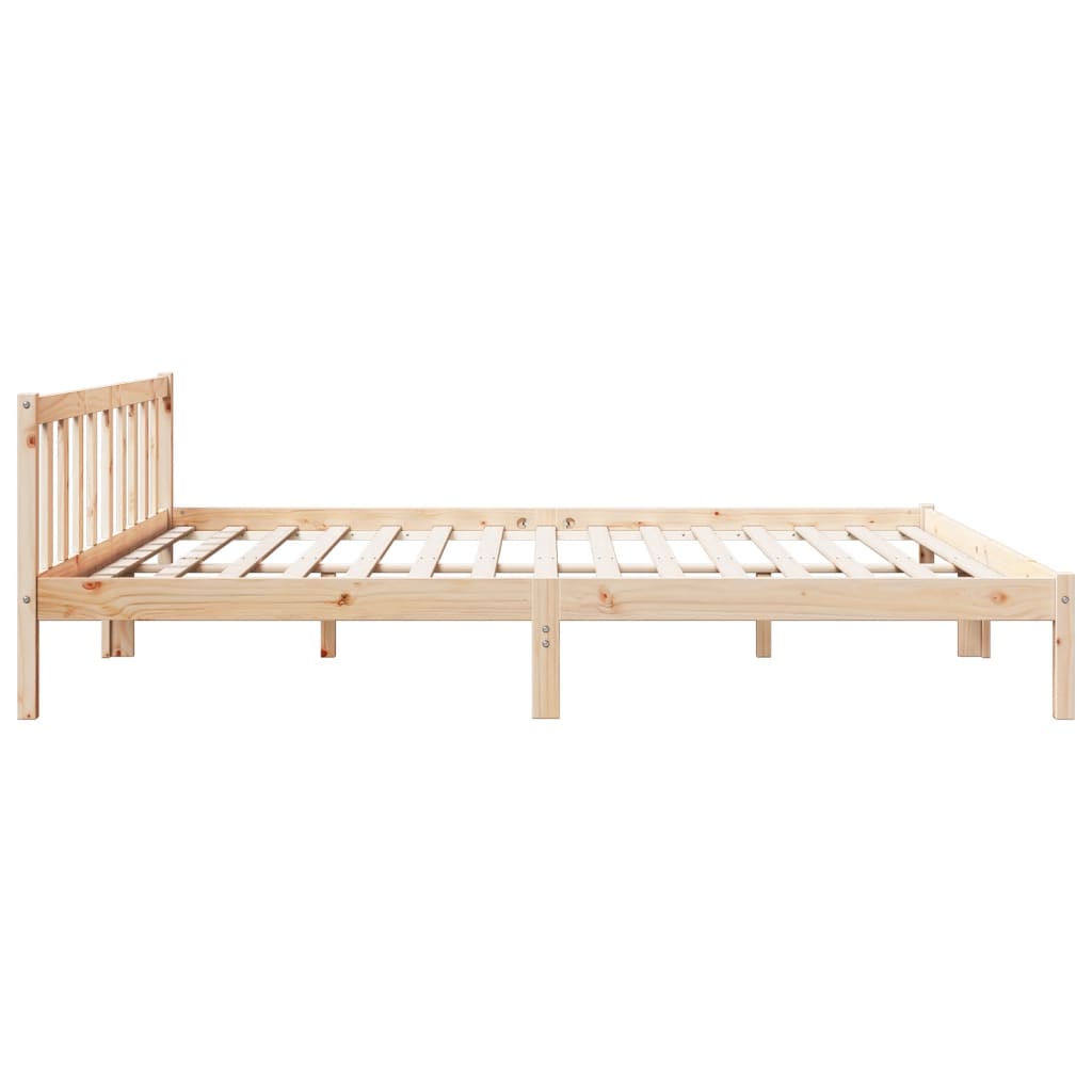 ekstra lang sengeramme uden madras 180x220 cm massivt fyrretræ