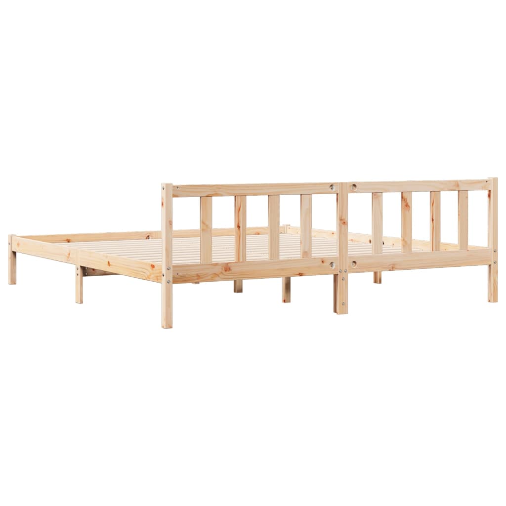 ekstra lang sengeramme uden madras 200x220 cm massivt fyrretræ