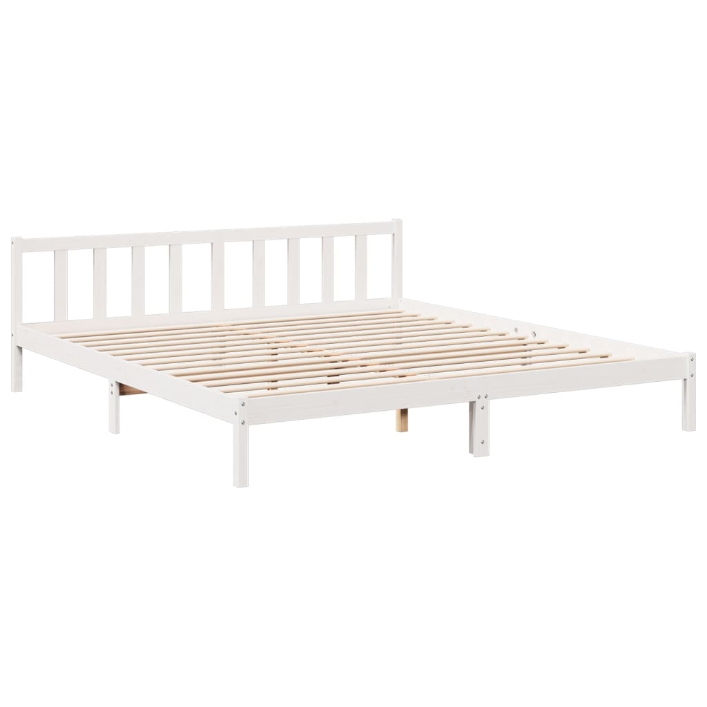 ekstra lang sengeramme uden madras 200x220 cm massivt fyrretræ