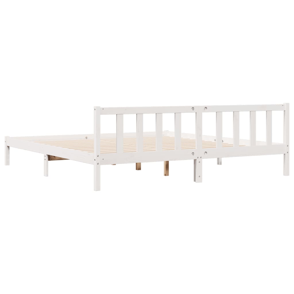 ekstra lang sengeramme uden madras 200x220 cm massivt fyrretræ