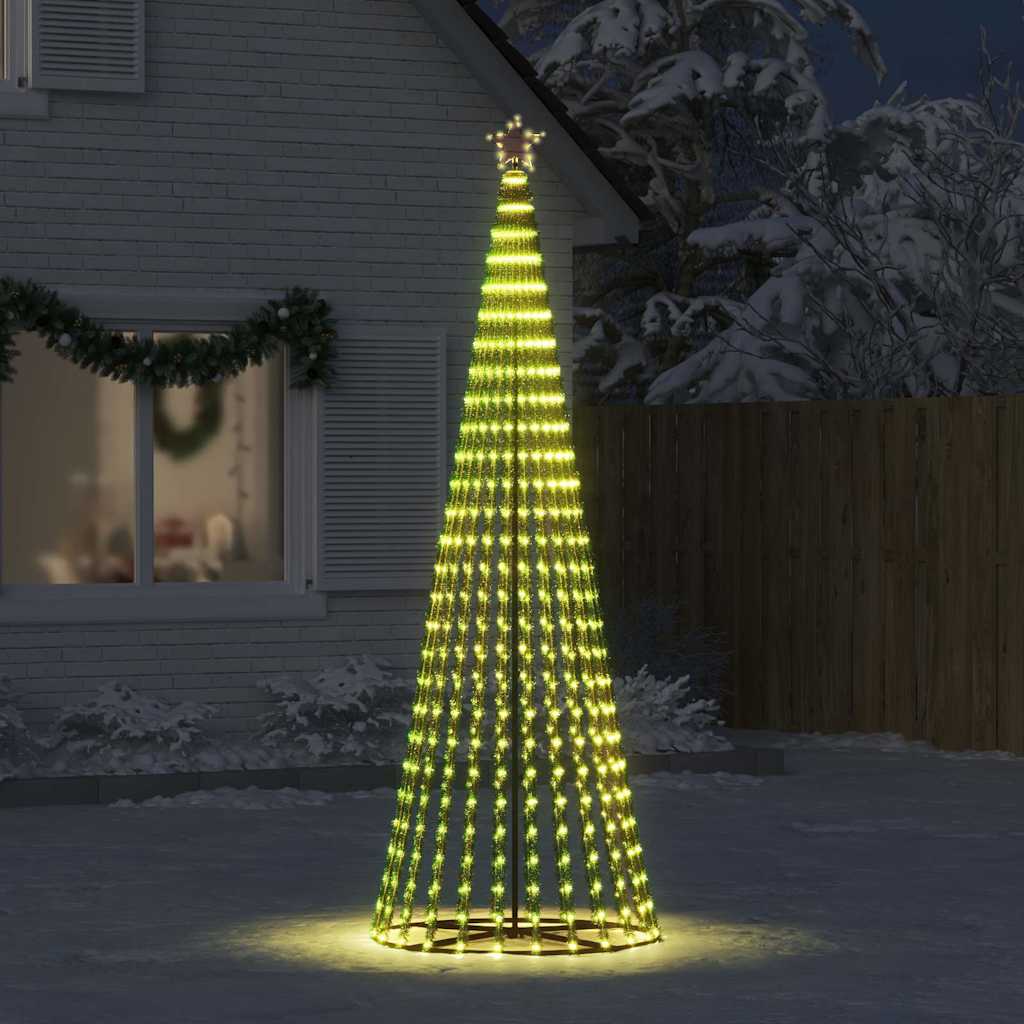 LED-juletræ 475 LED'er 247 cm varmt hvidt lys