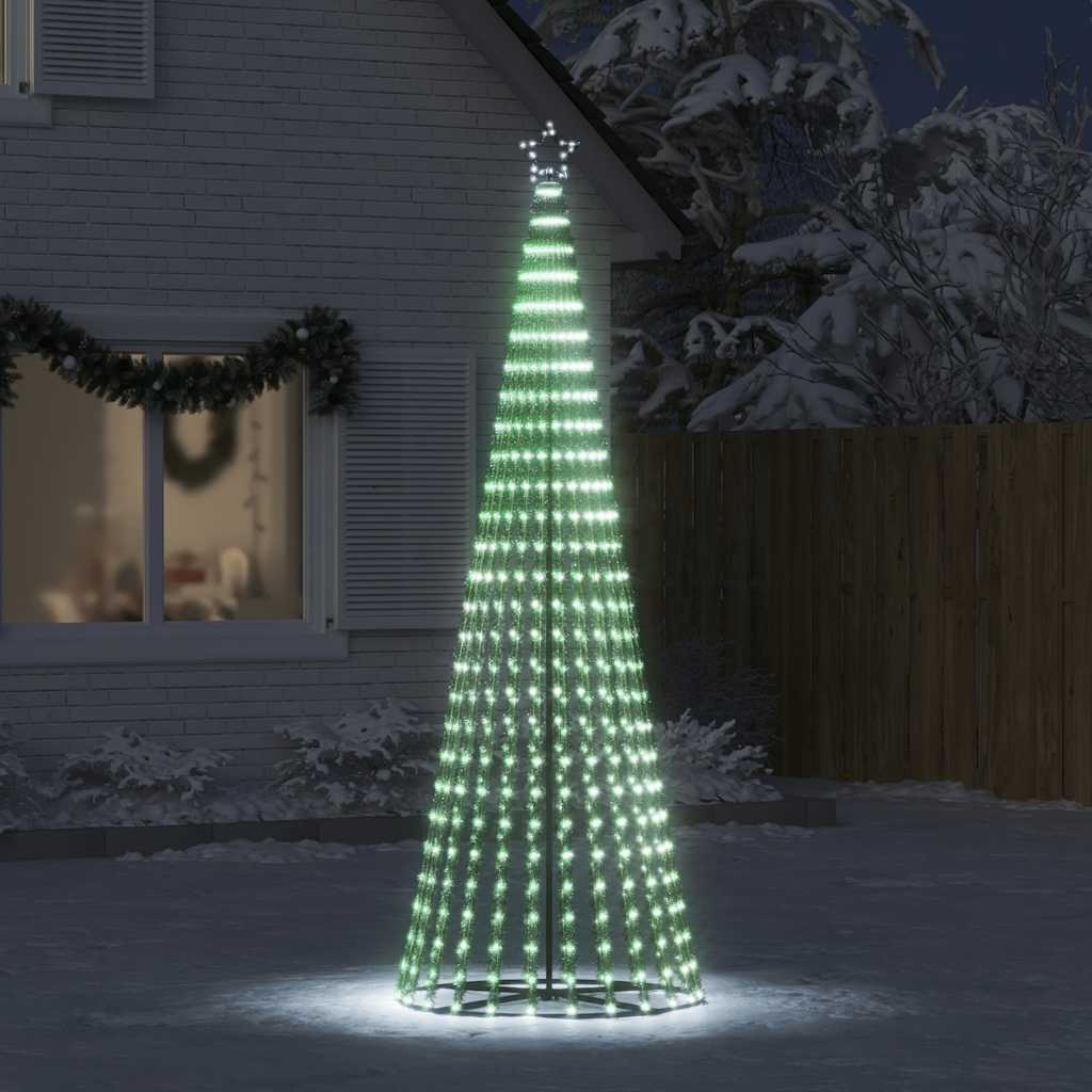 LED-juletræ 475 LED'er 247 cm koldt hvidt lys