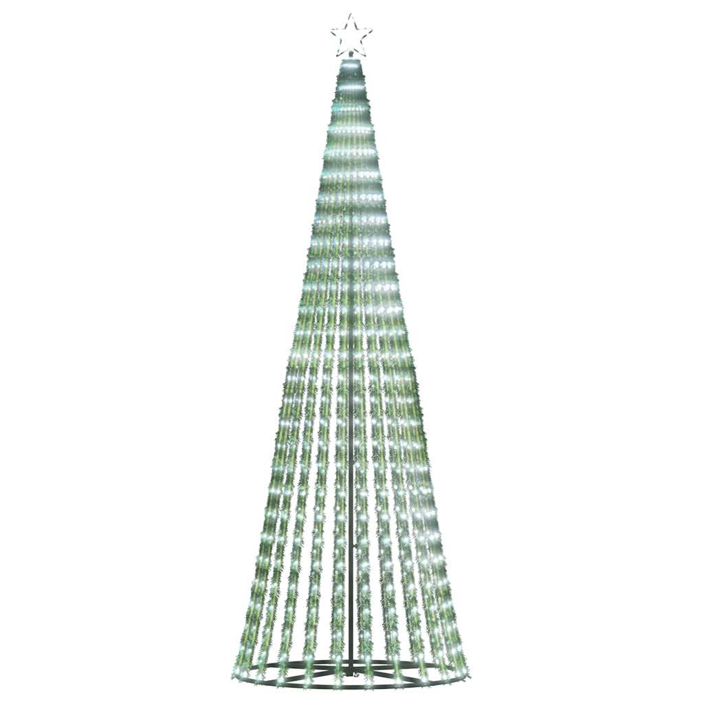 LED-juletræ 475 LED'er 247 cm koldt hvidt lys