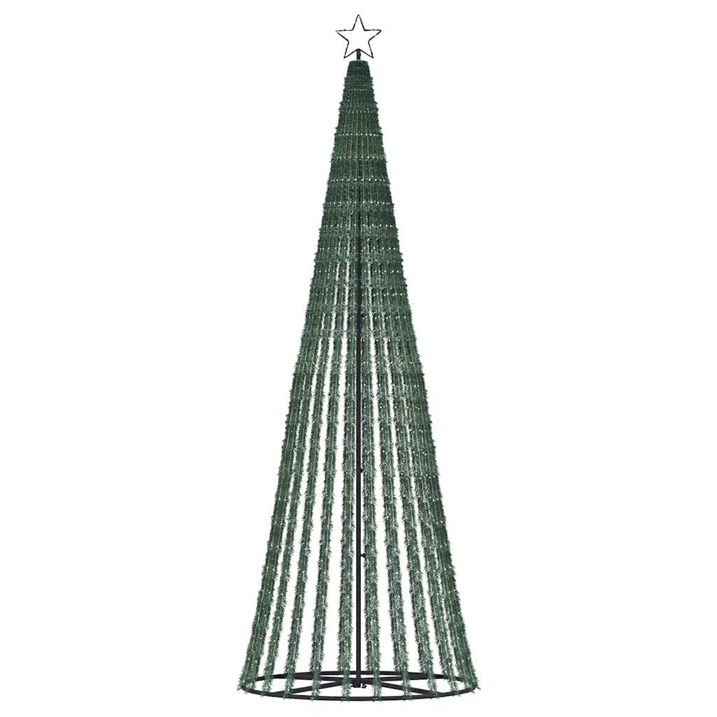 LED-juletræ 475 LED'er 247 cm koldt hvidt lys