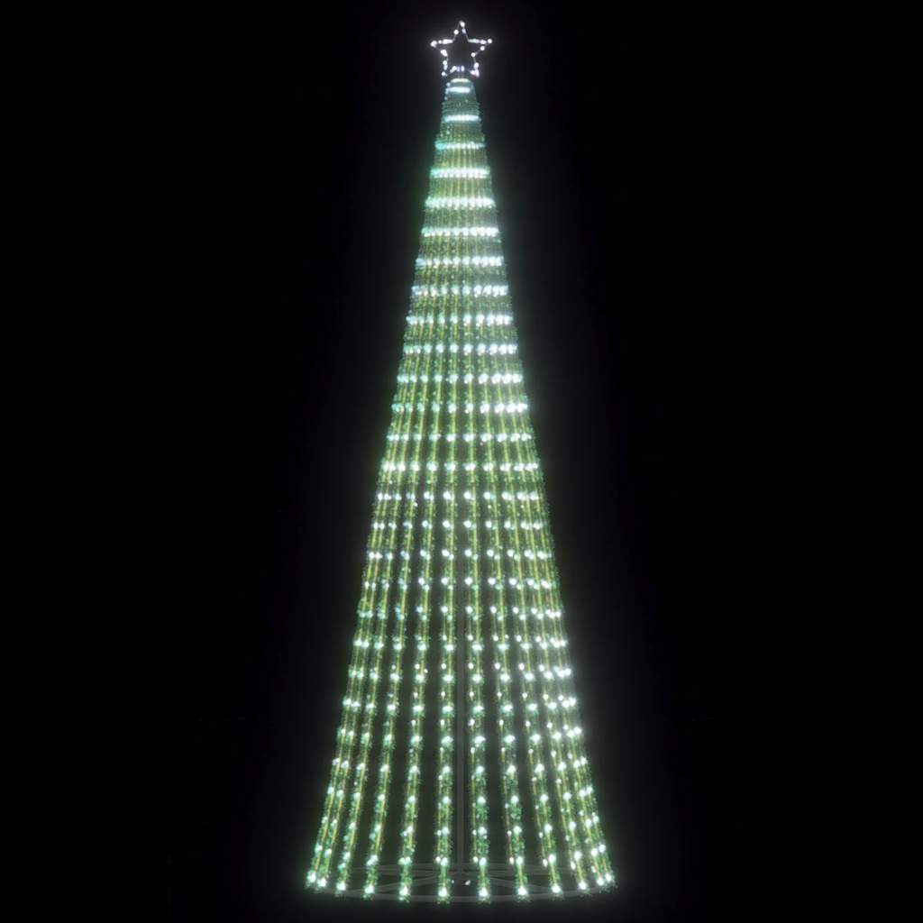 LED-juletræ 475 LED'er 247 cm koldt hvidt lys