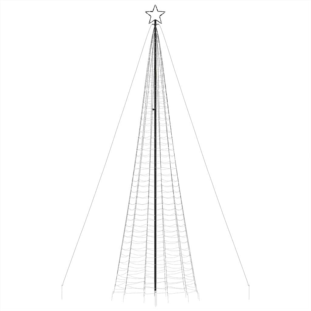 LED-juletræ med spyd 1534 LED'er 500 cm varmt hvidt lys