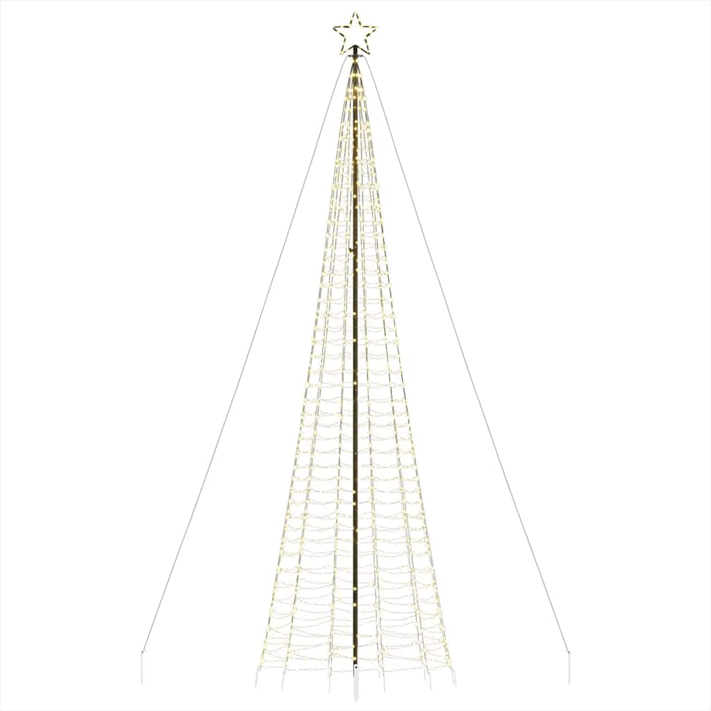 LED-juletræ med spyd 1534 LED'er 500 cm varmt hvidt lys