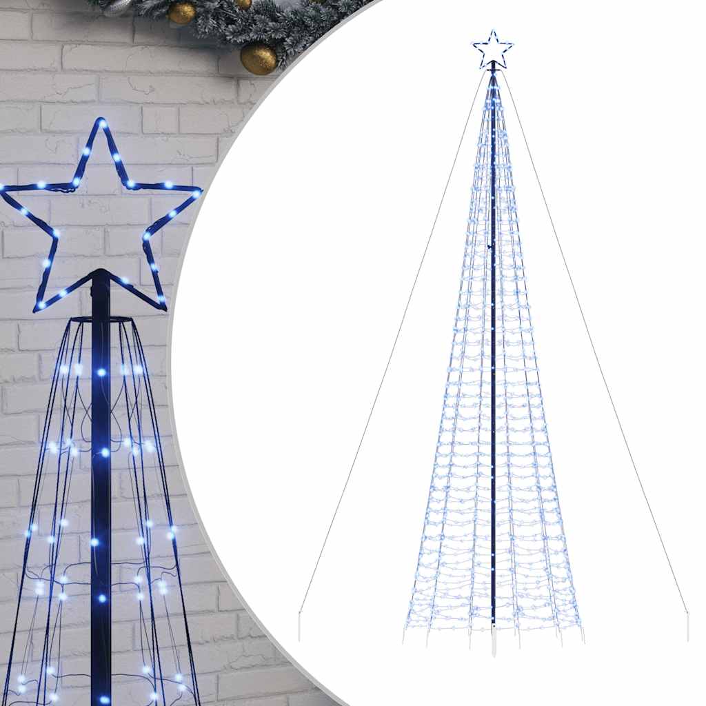 LED-juletræ med spyd 1534 LED'er 500 cm blåt lys