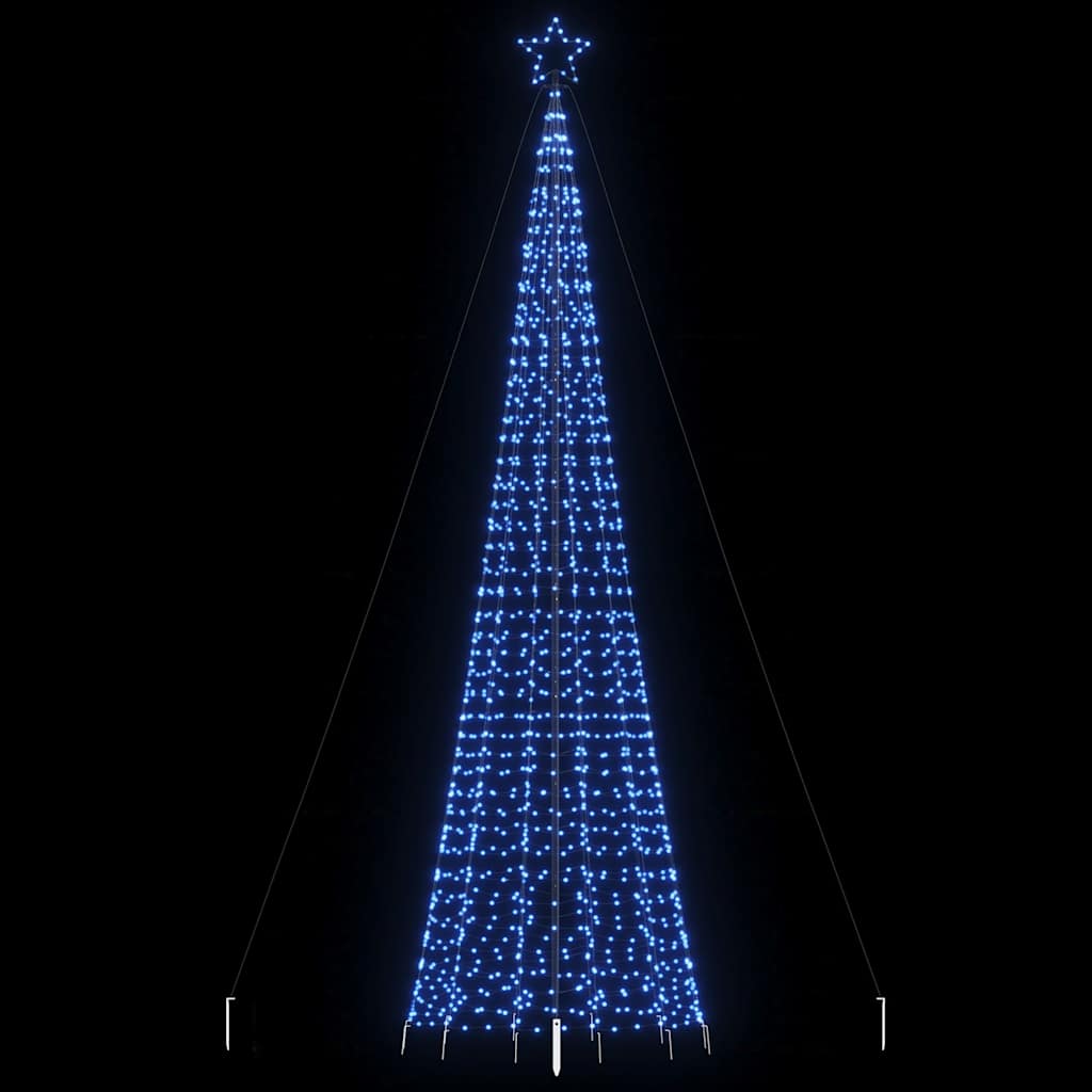 LED-juletræ med spyd 1534 LED'er 500 cm blåt lys