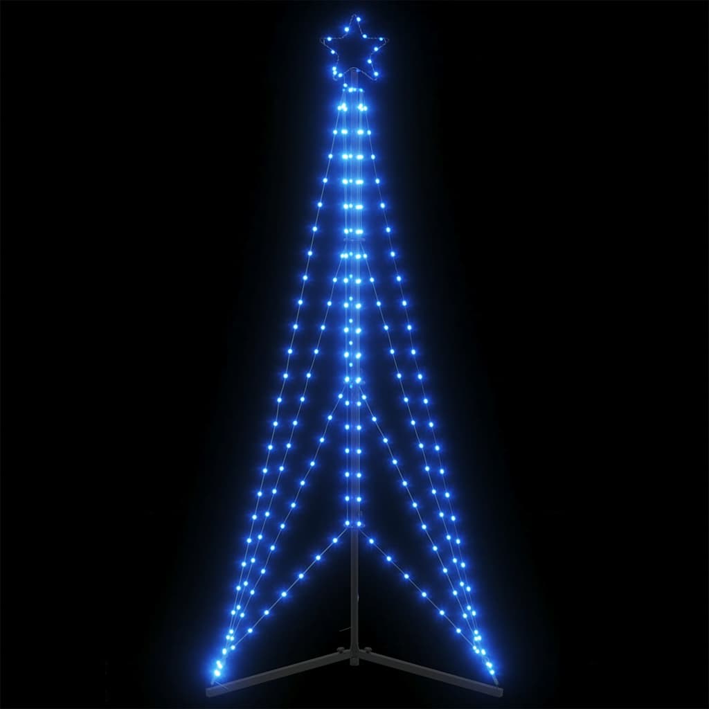LED-juletræ 363 LED'er 182 cm blåt lys