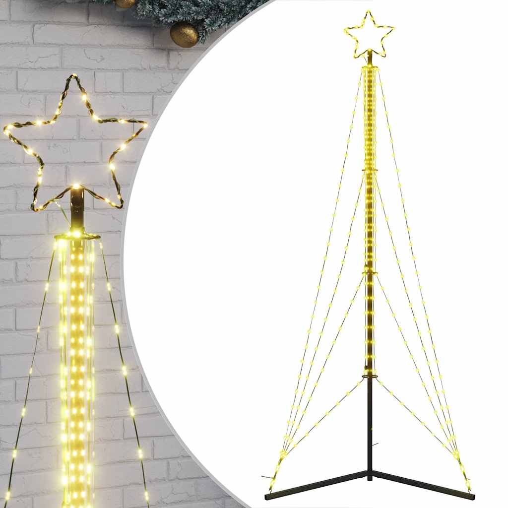 LED-juletræ 483 LED'er 240 cm varmt hvidt lys