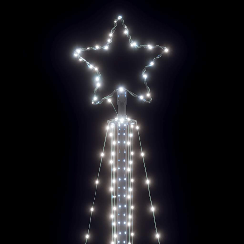 LED-juletræ 483 LED'er 240 cm koldt hvidt lys