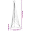LED-juletræ 525 LED'er 302 cm varmt hvidt lys