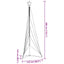 LED-juletræ 525 LED'er 302 cm koldt hvidt lys