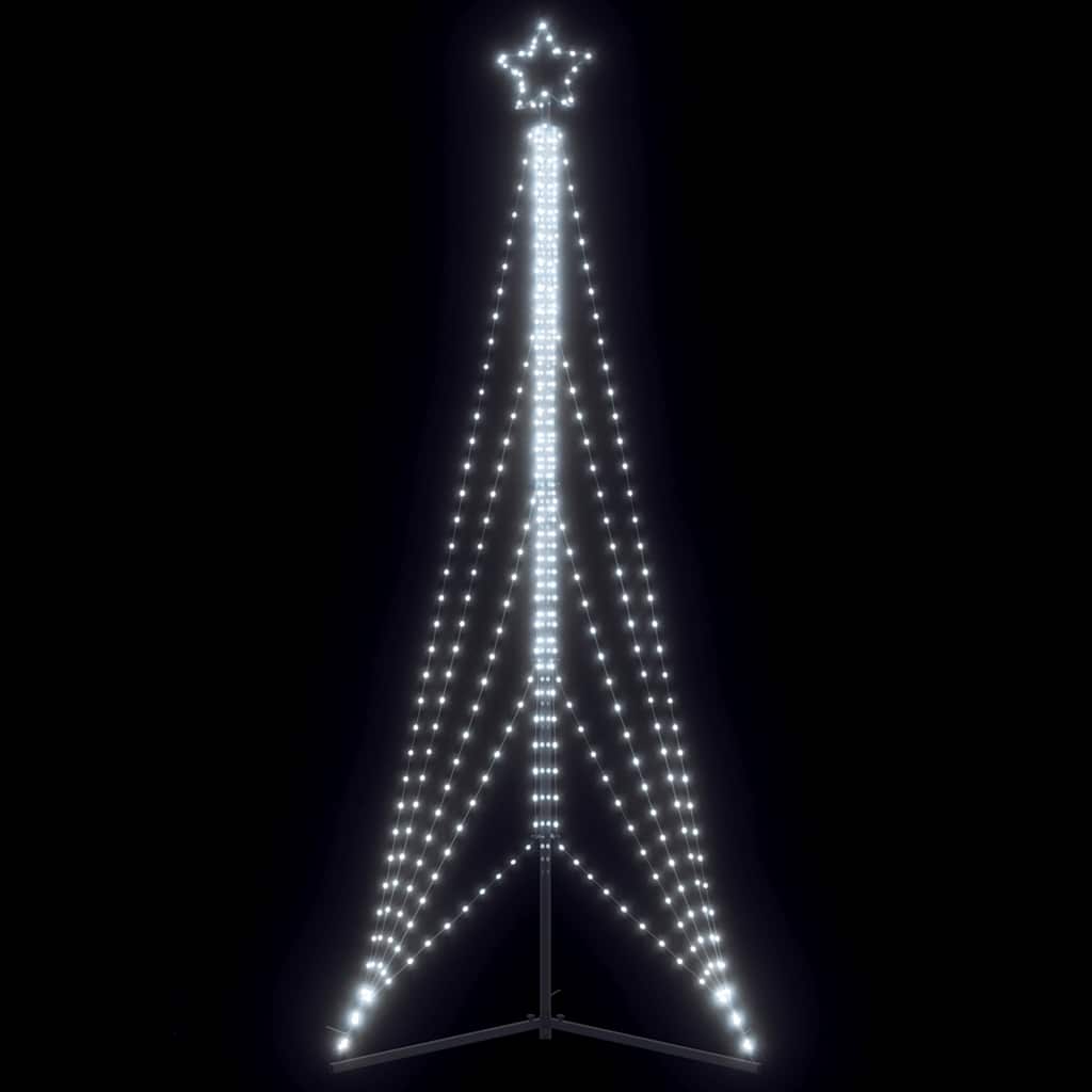LED-juletræ 525 LED'er 302 cm koldt hvidt lys