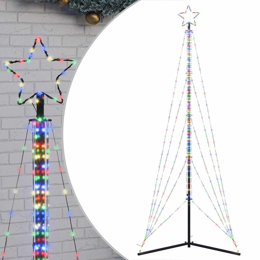 LED-juletræ 525 LED'er 302 cm farverigt lys