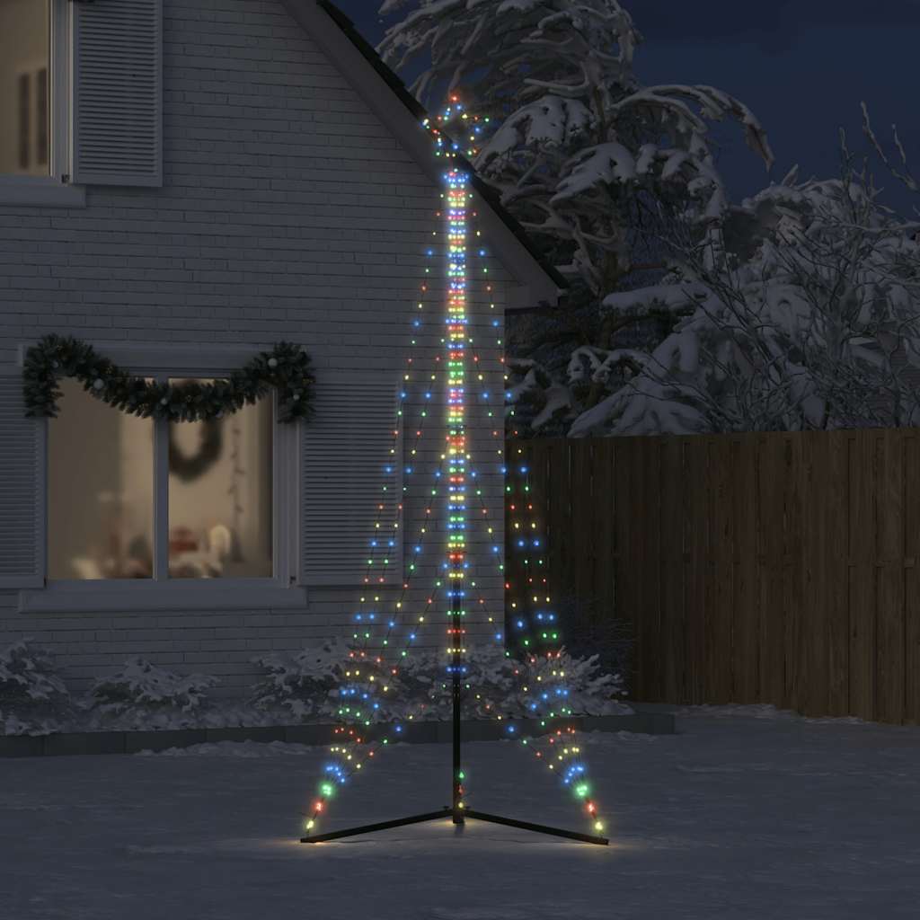 LED-juletræ 525 LED'er 302 cm farverigt lys