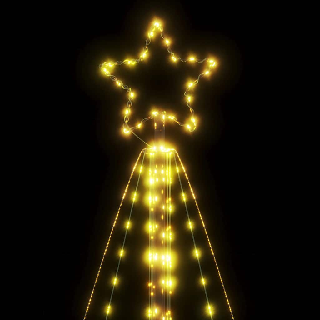 LED-juletræ 615 LED'er 404,5 cm varmt hvidt lys