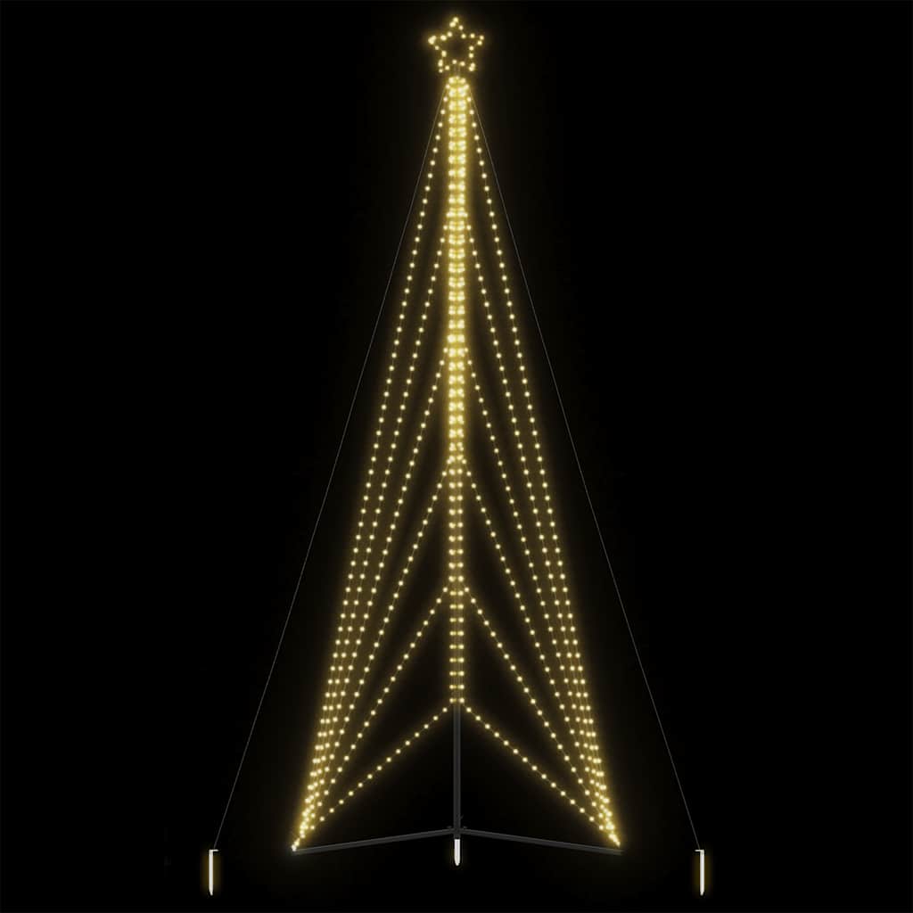 LED-juletræ 861 LED'er 478 cm varmt hvidt lys