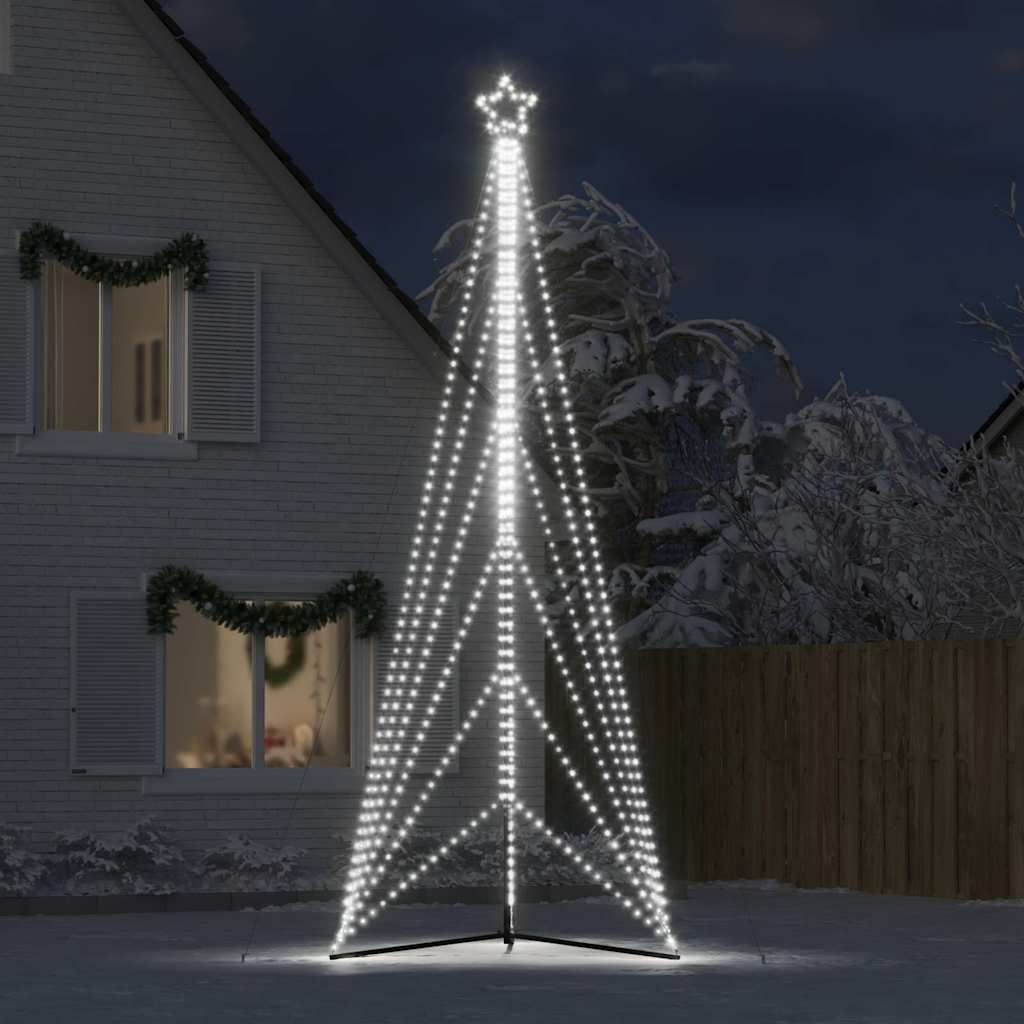 LED-juletræ 861 LED'er 478 cm koldt hvidt lys