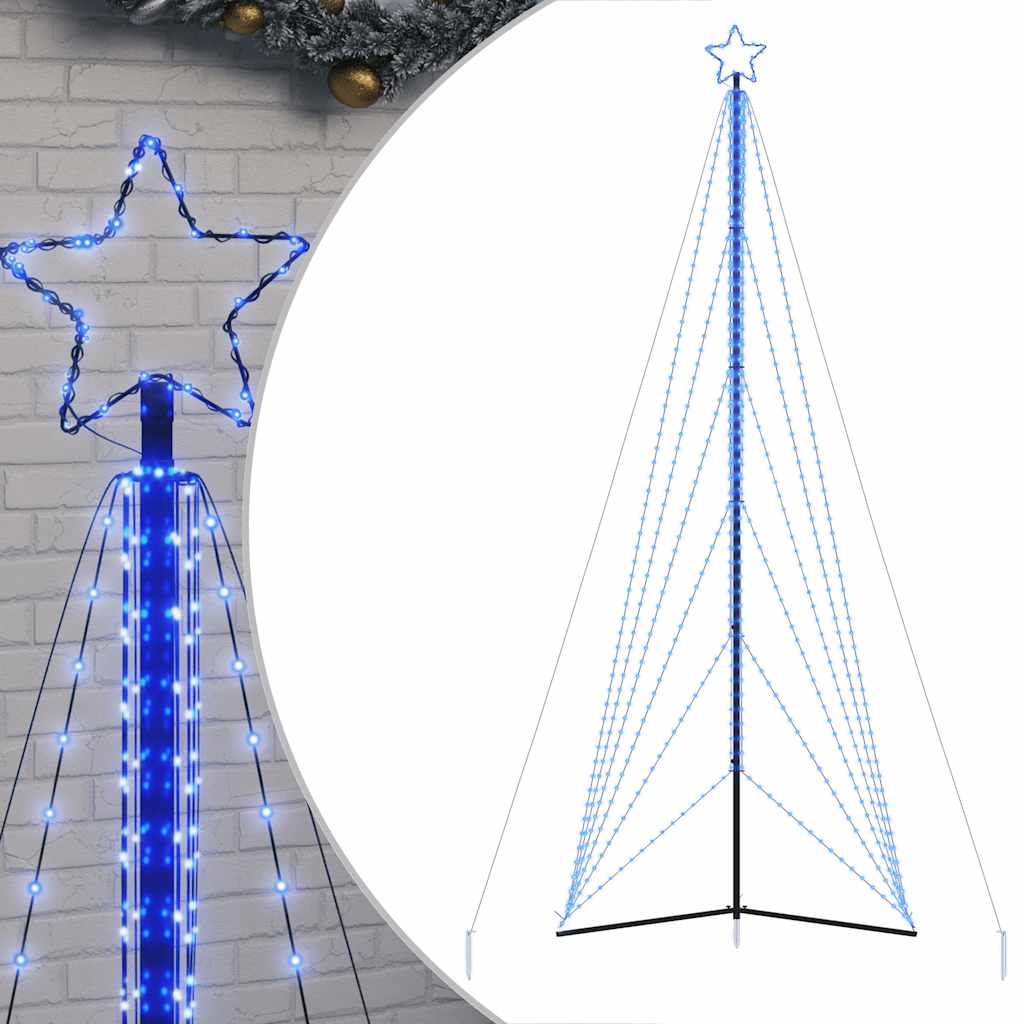 LED-juletræ 861 LED'er 478 cm blåt lys