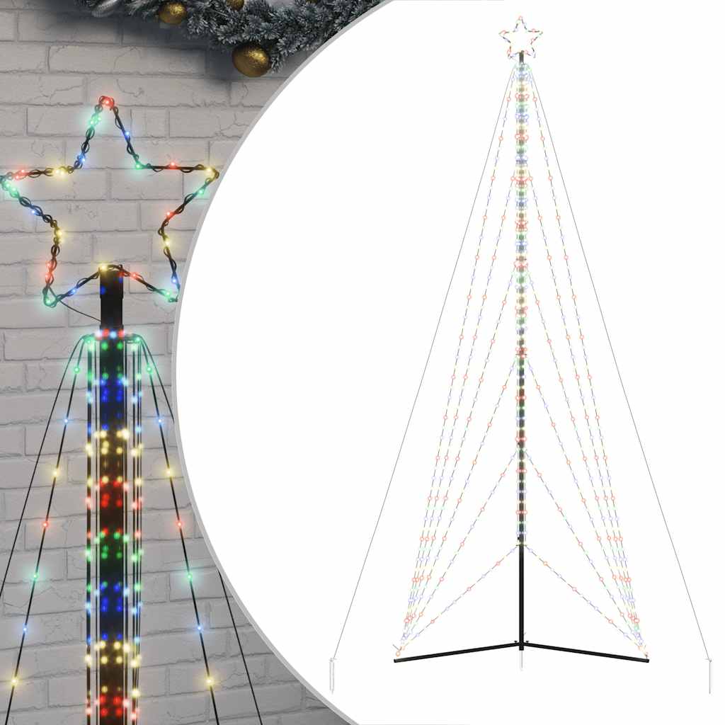 LED-juletræ 861 LED'er 478 cm farverigt lys