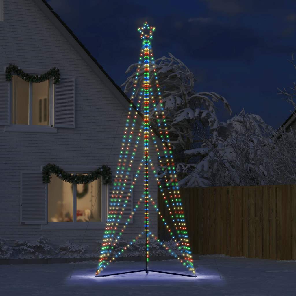 LED-juletræ 861 LED'er 478 cm farverigt lys