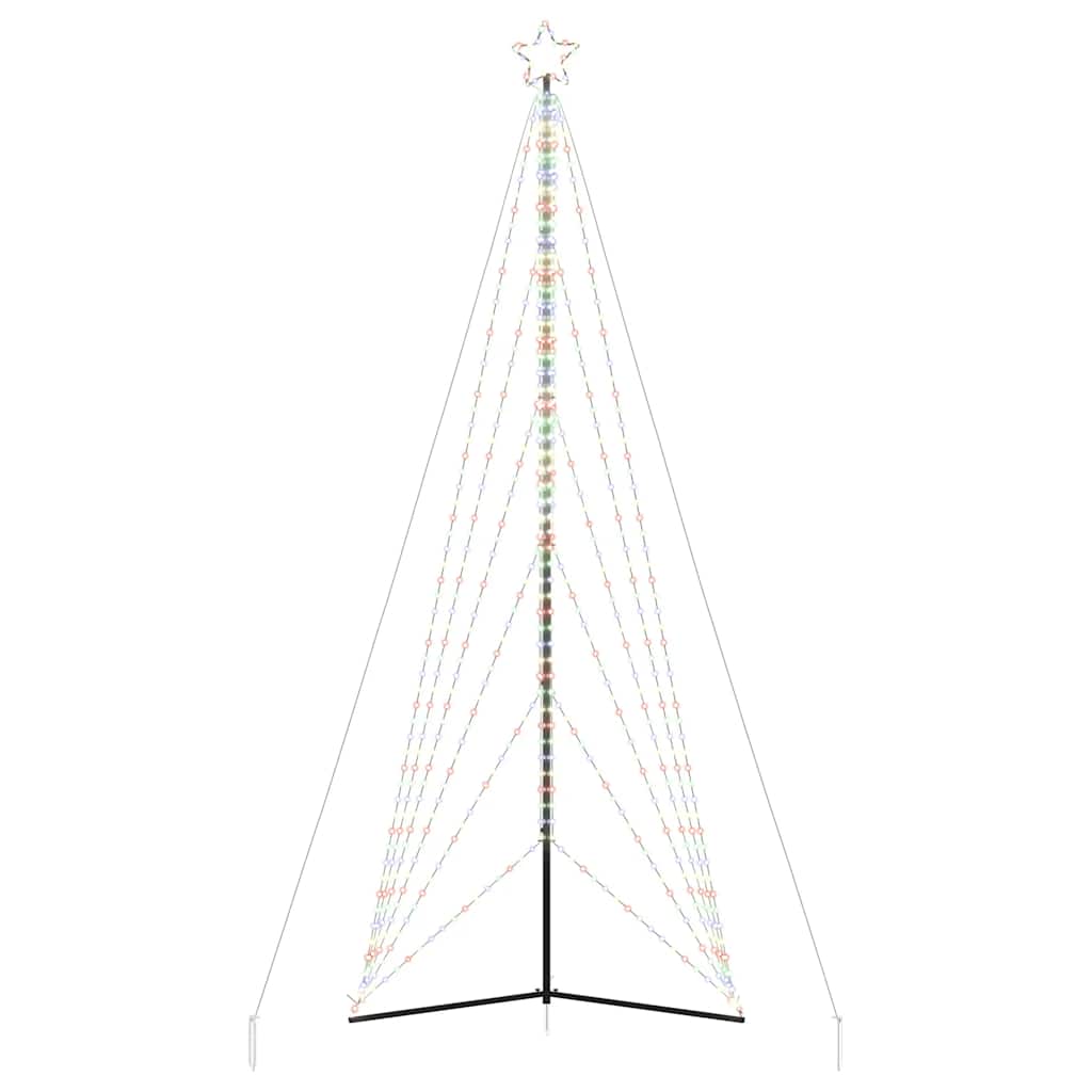 LED-juletræ 861 LED'er 478 cm farverigt lys