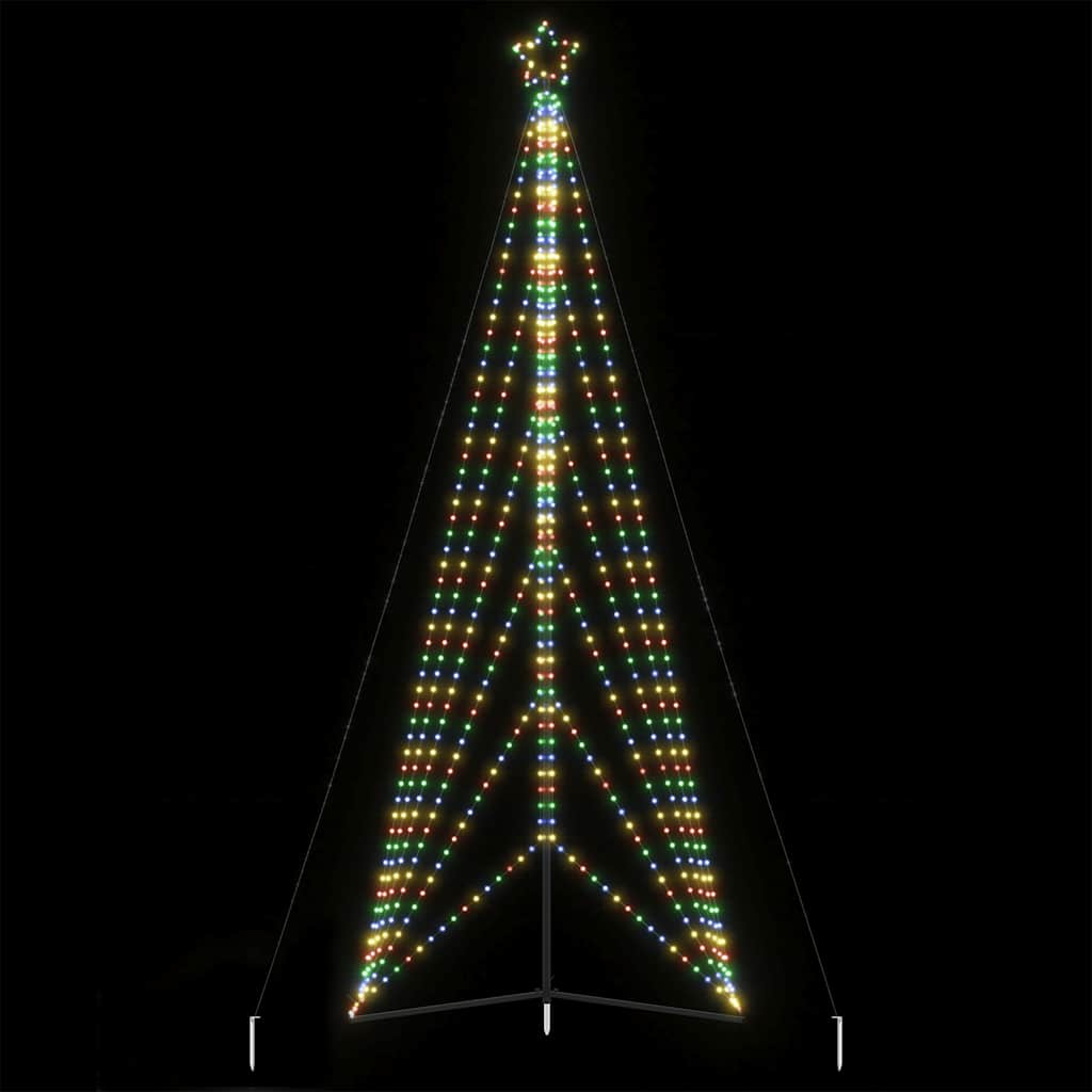 LED-juletræ 861 LED'er 478 cm farverigt lys