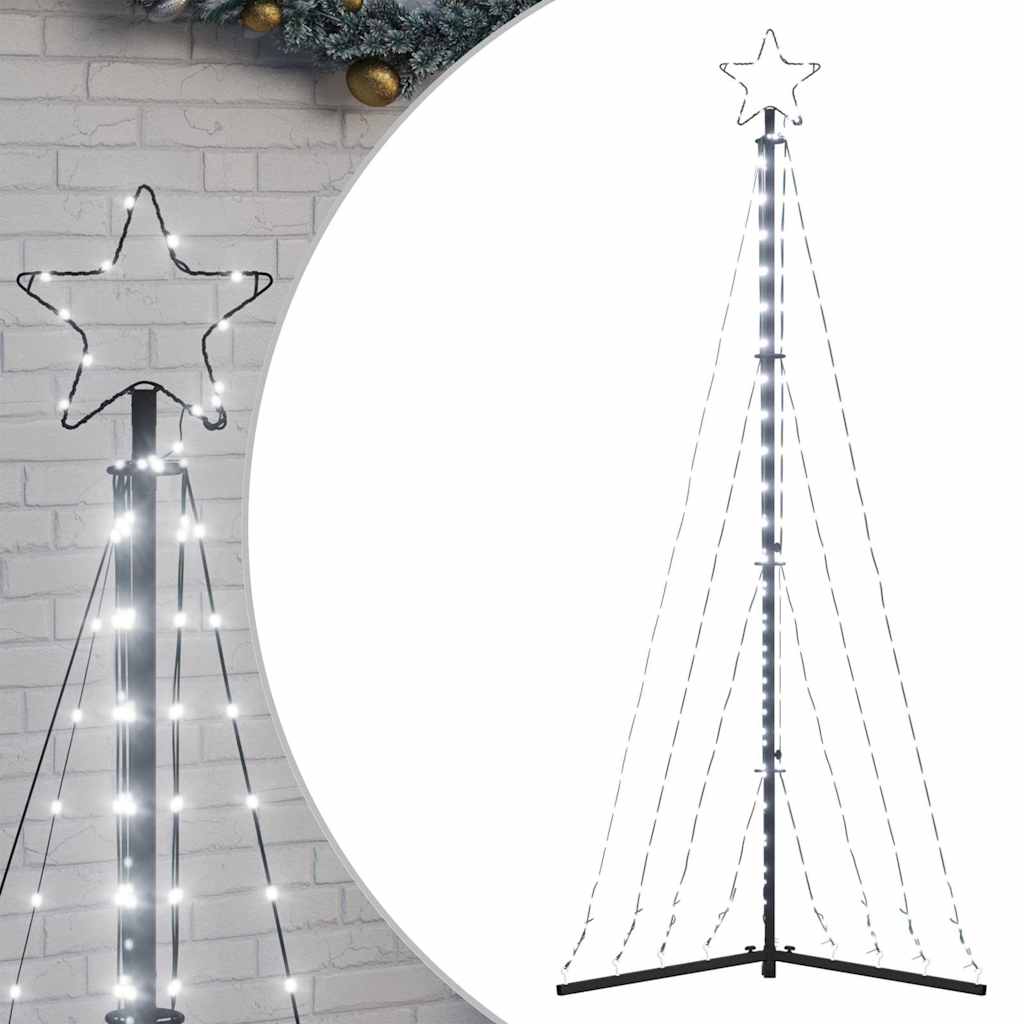 LED-juletræ 339 LED'er 187 cm koldt hvidt lys